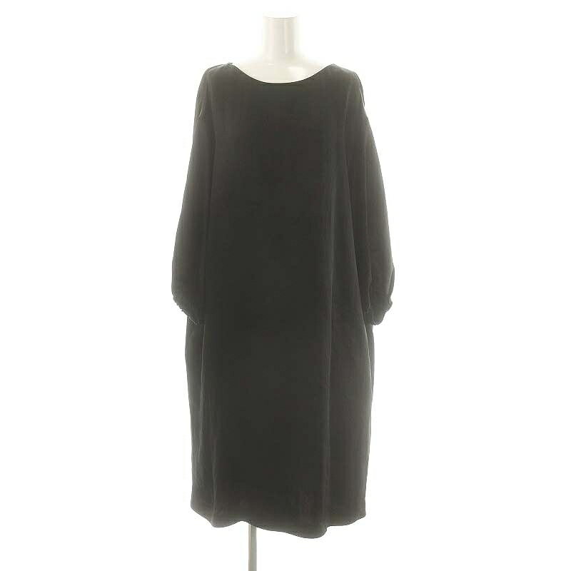 【中古】アストラット ASTRAET 長袖 ワンピース 光沢 0 黒 /MI ■OS レディース 【ベクトル 古着】 250421