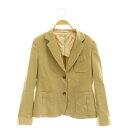【中古】マーガレットハウエル MARGARET HOWELL テーラードジャケット シングル 2 ベージュ /HK ■OS レディース 【ベクトル 古着】 250421