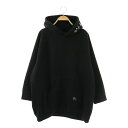 【中古】トゥービーバイアニエスベー To b. by agnes b. WS10 HOODIE ニューモコモコエンブロイダリーフーディー スウェット チュニック 38 ブラック オフホワイト /DO ■OS レディース 【ベクトル 古着】 250421