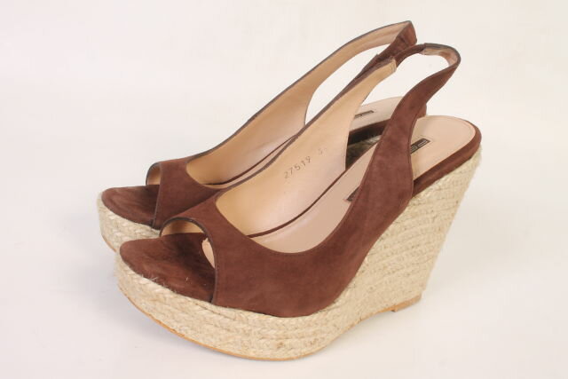 【中古】ペリーコ PELLICO SUNNY サンダル オープントゥ バックストラップ エスパドリーユ 36 茶 ブラ..