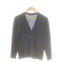 【中古】バーニーズニューヨーク BARNEYS NEW YORK gim製 ウールカーディガン ニット Vネック S ネイビー /ES ■OS メンズ 【ベクトル 古着】 250421(4)