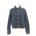 【中古】ザラ ZARA デニムジャケット Gジャン ジージャン クロップド M インディゴ /ES ■OS レディース 【ベクトル 古着】 250513(4)