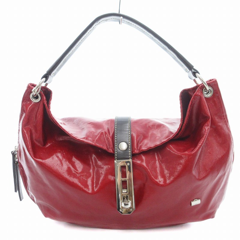 【中古】ラバガジェリー LA BAGAGERIE ハンドバッグ ショルダー 2WAY 赤 レッド /UD レディース 【ベクトル 古着】 250525