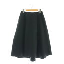 【中古】エムプルミエ M-Premier ASYMMETRY SKIRT スカート フレア ロング ミモレ丈 36 ブラック /DF ■OS レディース 【ベクトル 古着】 250507