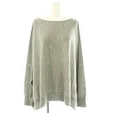 【中古】アパルトモン ドゥーズィエムクラス L'Appartement DEUXIEME CLASSE 23AW Boatneck V ニット セーター 長袖 ワイド 杢グレー /ES ■OS レディース 【ベクトル 古着】 250428(4)
