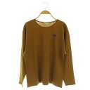 【中古】ミラショーン mila schon ウールクルーネックカットソー 長袖 プリント ヴィンテージ 40 ブラウン /MY ■OS レディース 【ベクトル 古着】 250522(4)
