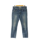【中古】レッドカード RED CARD × 富岡佳子 Anniversary 25th カットオフクロップドデニムパンツ ジーンズ 24 ブルー /DF ■OS...