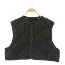 【中古】ハイク HYKE 23AW 17403 QUILTED CROPPED VEST ベスト 中綿 クロップド OSFA ブラック /ES ■OS レディース 【ベクトル 古着】 250502(4)