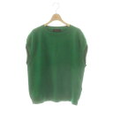 【中古】キャバン CABaN コットンカシミヤ クルーネックベスト プルオーバー S 緑 グリーン /AT ■OS メンズ レディース 【ベクトル 古着】 25...