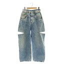 【中古】メゾンマルジェラ 1 Maison Margiela 1 23AW スラッシュディティール デニムパンツ ジーンズ ジッパーフライ ダメージ加工 38 ...
