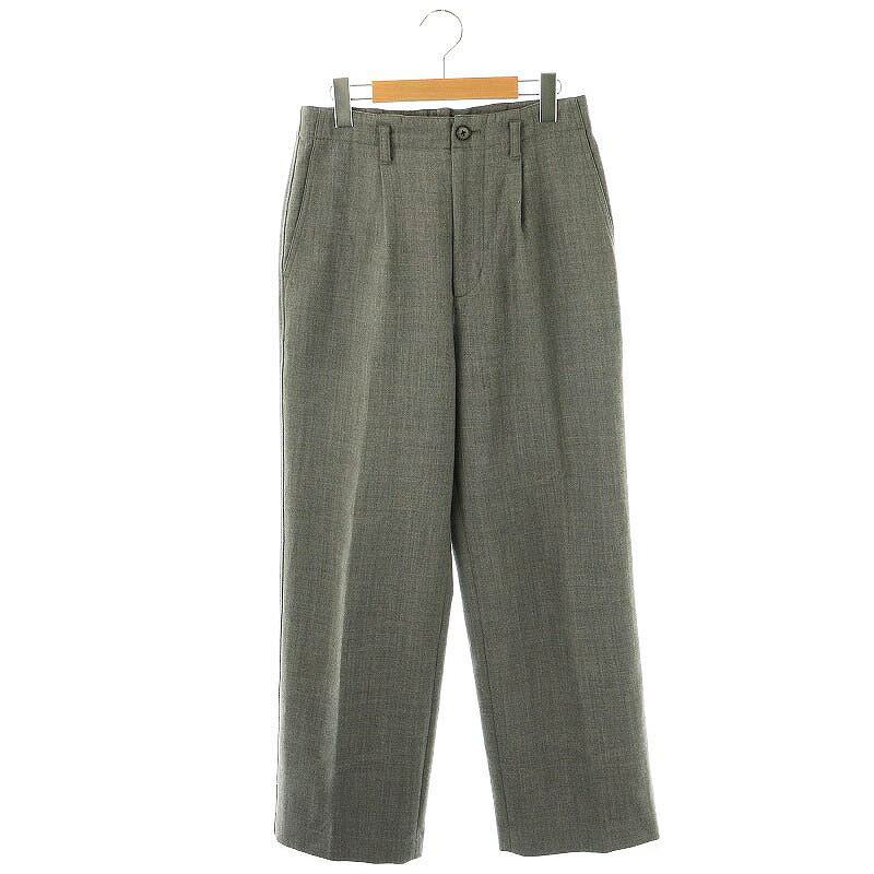 【中古】スピック&スパン Spick&Span ハイブリッドダブルクロスワンタックパンツ ジッパーフライ 38 グレー /DO ■OS レディース 【ベクトル 古着】 250509