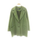 【中古】ザラ ZARA フェイクスエード ロングジャケット テーラード S 緑 グリーン /AT ■OS レディース 【ベクトル 古着】 250515(4)