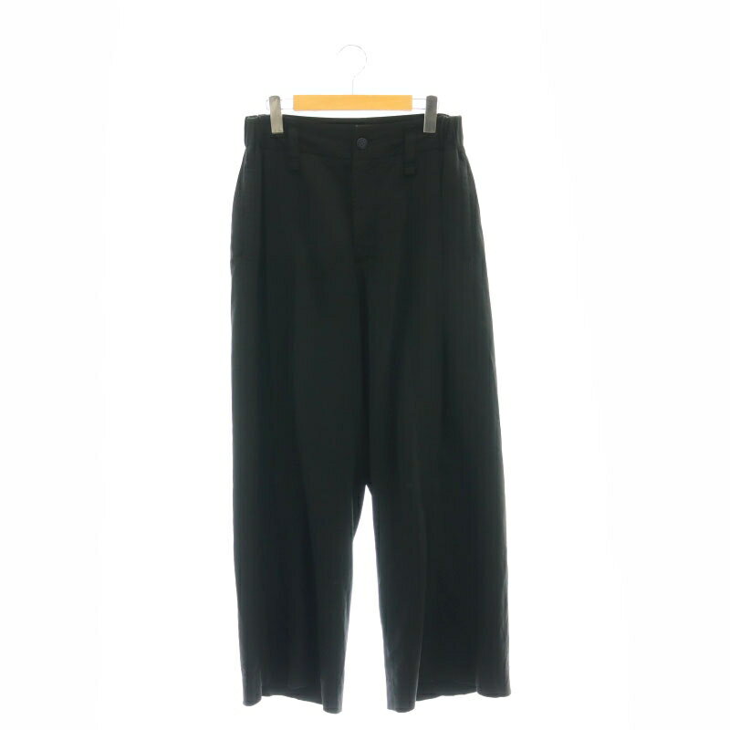 【中古】イッセイミヤケ ISSEY MIYAKE ハイウエストワイドパンツ 2 ブラック IM93FF019 /DF ■OS レディース 【ベクトル 古着】 250513