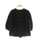 【中古】プラージュ Plage Puff Sleeves ブラウス 七分袖 タック ボリュームスリーブ ブラック /MY ■OS レディース 【ベクトル 古着】 250519(4)