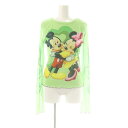 【中古】マウジー MOUSSY Disney 23AW MD SHEER LS Tシャツ カットソー 長袖 シアー F 緑 グリーン /AT ■OS レディース 【ベクトル 古着】 250619