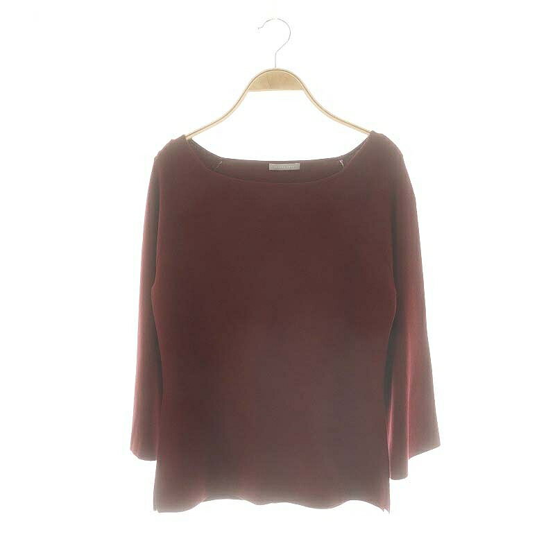 【中古】セオリーリュクス theory luxe FULLHAM INNA ボートネックプルオーバー ニット 長袖 38 ボルドー /DO ■OS レディース 【ベクトル 古着】 250520