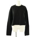 【中古】アクネ ストゥディオズ Acne Studios 19SS ODICE EMBOSS エンボスロゴクロップドスウェットシャツ 長袖 XXS ブラック /...