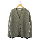 【中古】ジルサンダー JIL SANDER カーディガン ニット ウール 48 グレー 黒 /MI ■OS レディース 【ベクトル 古着】 250523