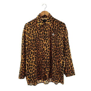 【中古】アールディーズ ALDIES Persia Large Shirt シャツ 長袖 ヒョウ柄 キャメルブラウン ブラック /ES ■OS ■SH メンズ 【ベクトル 古着】 250522