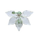 【中古】スワロフスキー SWAROVSKI 置物 ペーパーウエイト 蘭 2013年SCS会員限定 クリア 緑 グリーン /SR6 レディース 【ベクトル 古着】...