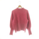 【中古】アナイ ANAYI FLUFFY天竺パフスリーブ プルオーバー ニット セーター ウール カシミヤ混 38 ピンク /MI ■OS ■SH レディース 【ベクトル 古着】 250520