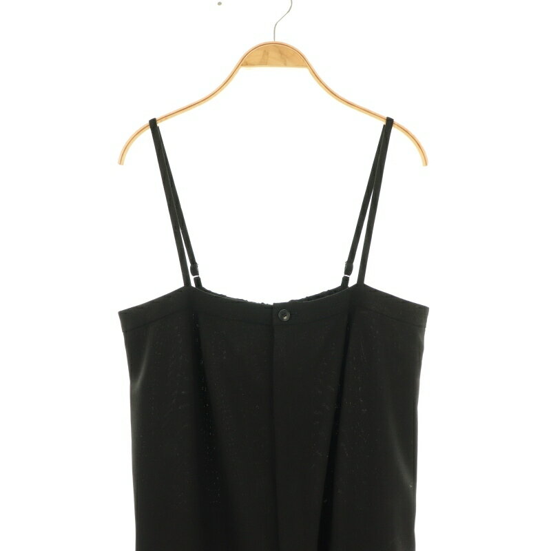 【中古】スローブ イエナ SLOBE IENA 24AW ドライツイルサロペット ストレート F 黒 ブラック /AT ■OS レディース 【ベクトル 古着】 250602