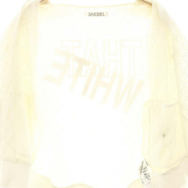 【中古】スナイデル SNIDEL ロゴ レース ブルゾン ジャケット F 白 ホワイト /AT ■OS レディース 【ベクトル 古着】 250526