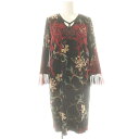 【中古】ヴィヴィアンタム VIVIENNE TAM パワーネット チャイナ 総柄 ワンピース 40 黒 マルチカラー /MI ■OS レディース 【ベクトル 古着】 250530