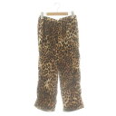 【中古】Lisiere L'Appartement リジェール アパルトモン PAJAMA PTパジャマパンツ レオパード ストレート 36 茶 ブラウン 黒 ブラック /AT ■OS レディース 【ベクトル 古着】 250528