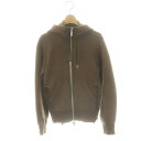【中古】サカイ sacai Sponge Sweat x Nylon Twill Hoodie パーカー ジップアップ 1 カーキ SCW-077 /CX ■O...