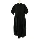 【中古】セシリーバンセン Cecilie Bahnsen MARGO DRESS シャツワンピース ギャザー UK6 黒 /MI ■OS レディース 【ベクトル 古着】 250605