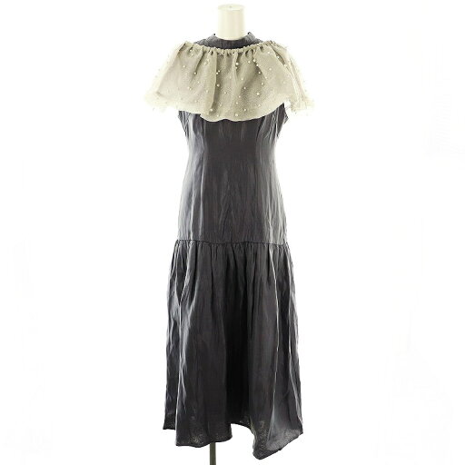【中古】レジャ LEJA パールラメボレロオフショルダーAラインドレス ロング ノースリーブ M グレー /HK ■OS レディース 【ベクトル 古着】 250605 【中古】レジャ LEJA パールラメボレロオフショルダーAラインドレス ロング ノースリーブ M グレー /HK ■OS レディース 【ベクトル 古着】 250605
