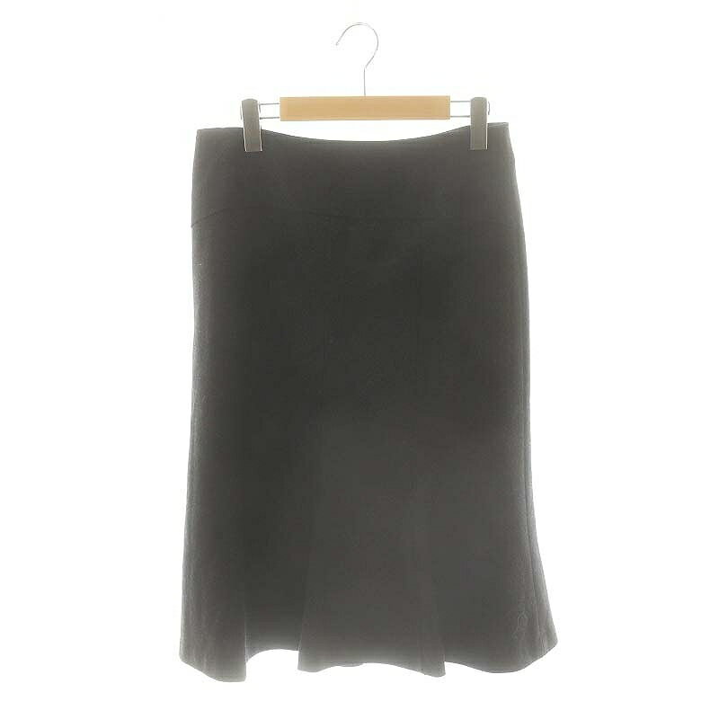 【中古】23区 オンワード樫山 vingt-trois ウールスカート カシミヤ混 44 ダークグレー /DO ■OS レディース 【ベクトル 古着】 250604