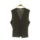 【中古】グランサッソ Gran Sasso ウール ニット ベスト ジレ Vネック イタリア製 46 ブラウン /MY ■OS ■AD メンズ 【ベクトル 古着...