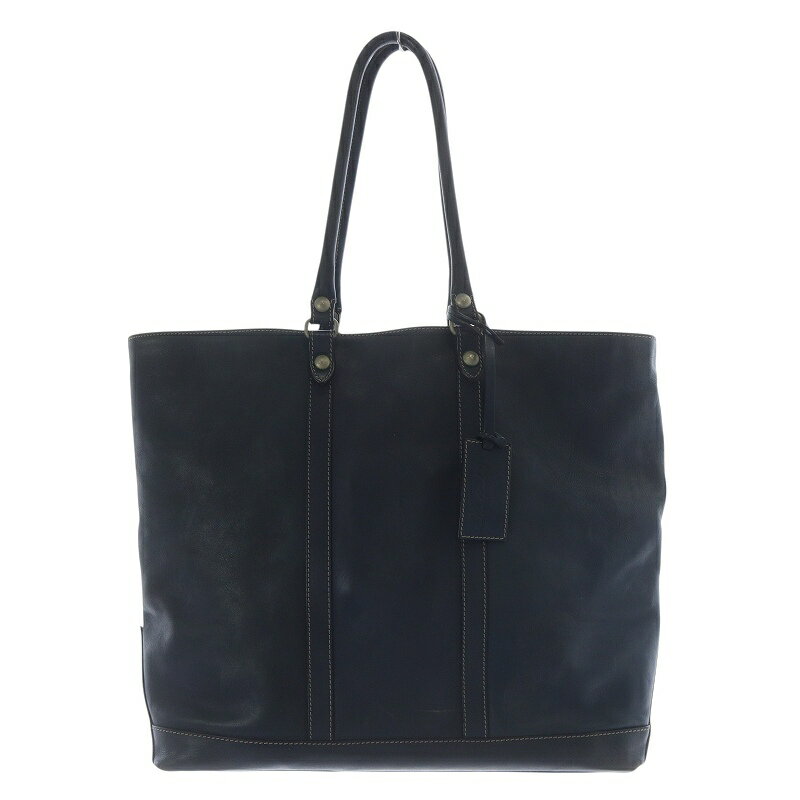【中古】サンアンドレス SAN ANDRES MILANO レザー トートバッグ ハンドバッグ 紺 ネイビー /SR32 レディース 【ベクトル 古着】 250710