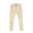 【中古】レッドカード RED CARD Anniversary Highrise デニムパンツ テーパード ストレッチ 24 アイボリー 56403 /HK ■...