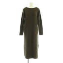【中古】ドレステリア DRESSTERIOR ウール リブニットワンピース ロング 長袖 36 ブラウン /MY ■OS レディース 【ベクトル 古着】 250...