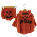【中古】ジェラートピケ ベイビー&キッズ gelato pique Baby&Kids ハロウィン限定 セットアップ パンプキン ポンチョ ショートパンツ カバ...