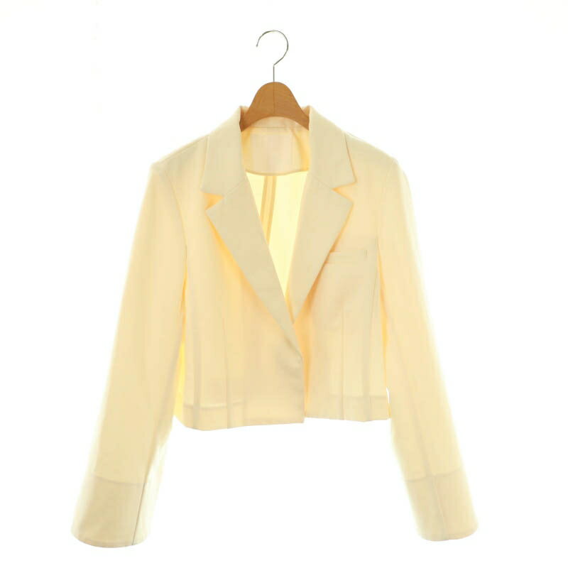 Other - 【中古】ラフロー roughlow 24SS CROPPED JACKET テーラードジャケット クロップド F アイボリー /DF ■OS レディース 【ベクトル 古着】 250618