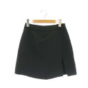 【中古】未使用品 ジュノア JUNOAH callautia ラップスカート風ショートパンツ キュロット M 黒 ブラック /AT ■OS レディース 【ベクトル 古着】 250619