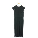 【中古】ザラウーマン ZARA WOMAN ポンポンタッセルオールインワン ワイドパンツ 半袖 USA M ブラック /MY ■OS レディース 【ベクトル 古着】 250613