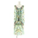 【中古】ヴィヴィアンタム VIVIENNE TAM 総柄 パワーネット ノースリーブ ワンピース ミニ 0 マルチカラー /DF ■OS レディース 【ベクトル 古着】 250612