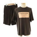 【中古】ジェラートピケオム GELATO PIQUE HOMME 23SS セットアップ 上下 ワンポイントロゴT Tシャツ 半袖 ハーフパンツ ルームウェア ...