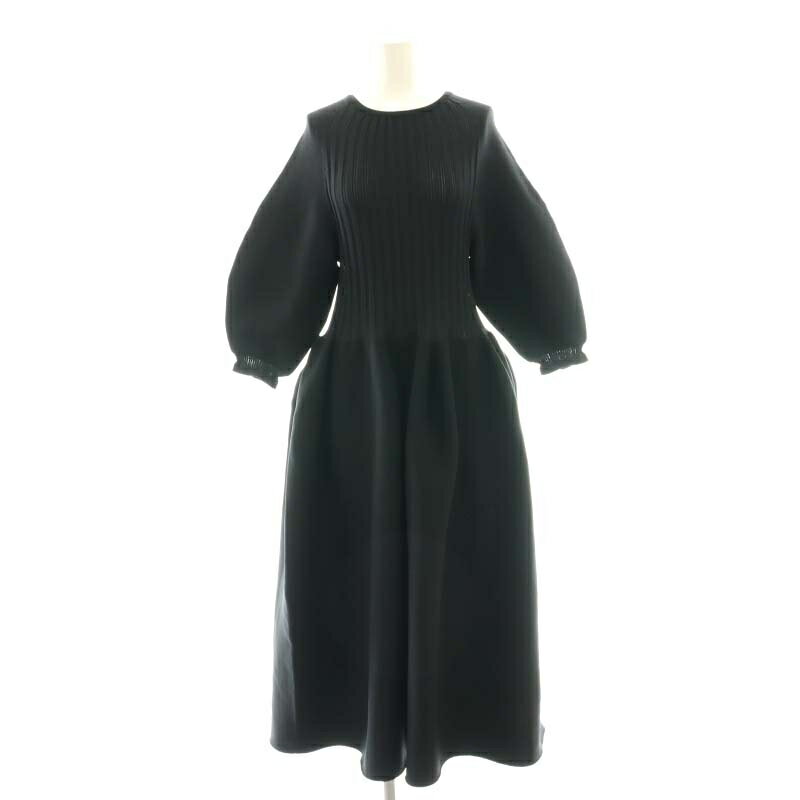 【中古】シーエフシーエル CFCL POTTERY LONG PUFF SLEEVE DRES ワンピース ニット 1 黒 /MI ■OS レディース 【ベクトル 古着】 250616のサムネイル