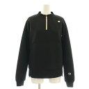 【中古】チャンピオン CHAMPION ウィメンズ テックウィーブ 3LS クルーネックスウェットシャツ ハーフジップ プルオーバー トレーナー M ブラック ...