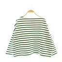 【中古】トラディショナルウェザーウェア Traditional Weatherwear バスクシャツ ボーダー カットソー 長袖 ボートネック S 白 ホワイト 緑 グリーン /AT ■OS レディース 【ベクトル 古着】 250619
