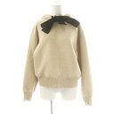 【中古】ダブルスタンダードクロージング ダブスタ DOUBLE STANDARD CLOTHING ラインストーン プルオーバー パーカー 38 ベージュ /AT ■OS レディース 【ベクトル 古着】 250626