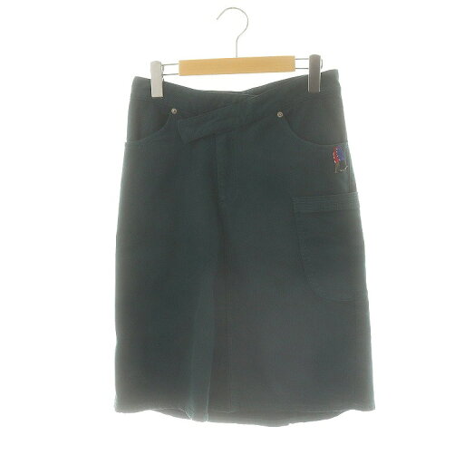 【中古】ツモリチサト TSUMORI CHISATO ワッペン付き デニムスカート 台形スカート ひざ丈 1 グリーン /DF ■OS レディース 【ベクトル 古着】 250619 【中古】ツモリチサト TSUMORI CHISATO ワッペン付き デニムスカート 台形スカート ひざ丈 1 グリーン /DF ■OS レディース 【ベクトル 古着】 250619