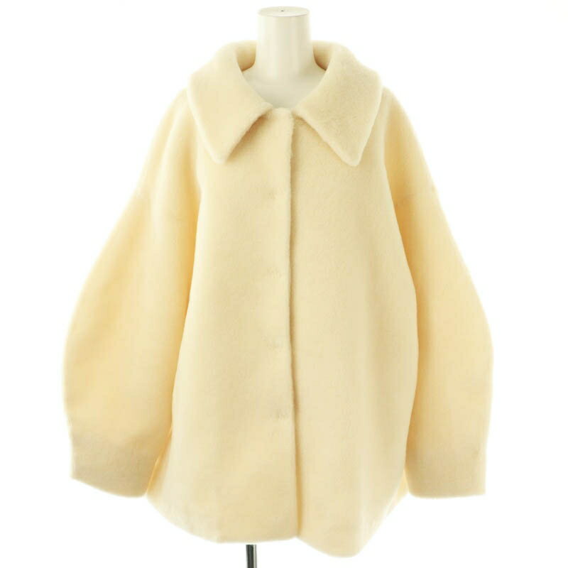 【中古】未使用品 オーガ OHGA エコ ムートンコート ハーフコート アウター M オフホワイト /DF ■OS レディース 【ベクトル 古着】 250627のサムネイル