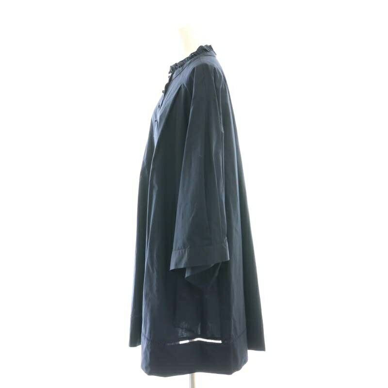 【中古】ロージーモンスター Rosy monster フリルカラー シャツワンピース F 紺 ネイビー /CX ■OS レディース 【ベクトル 古着】 250625